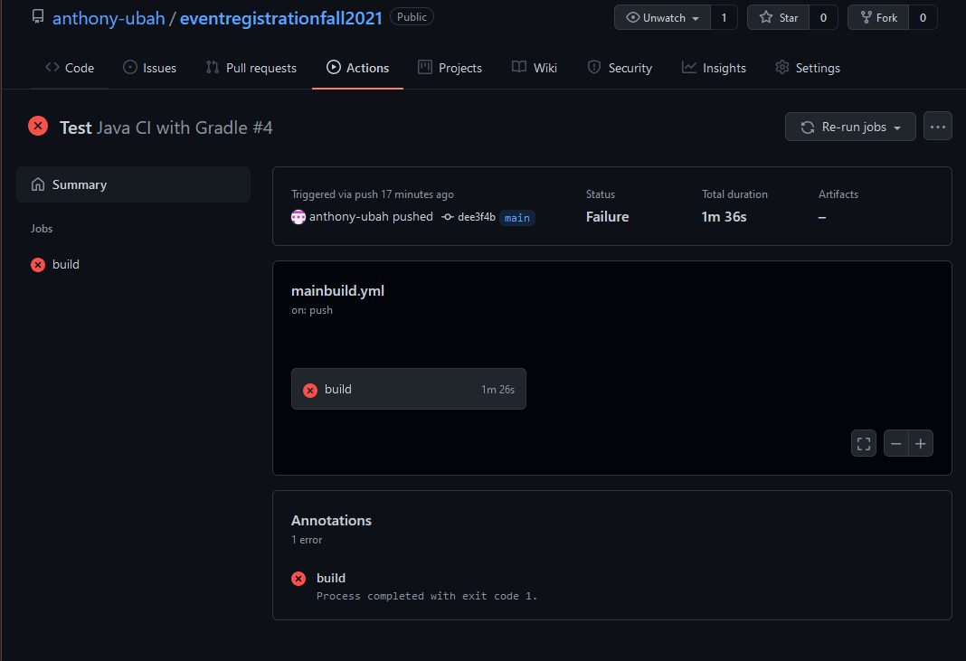 Workflow run detail
